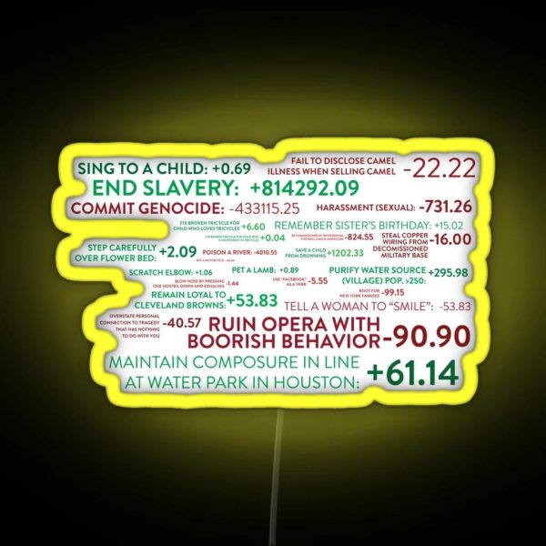 The Good Place Points System RGB Neon Sign