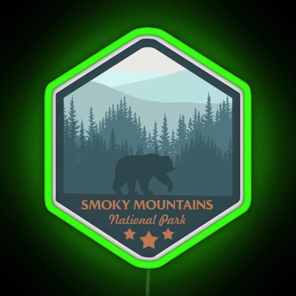The Great Smoky Mountains National Park RGB Neon Sign