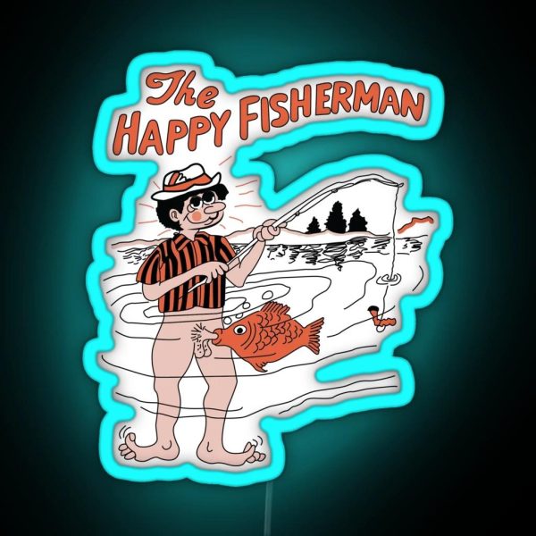 The Happy Fisherman RGB Neon Sign