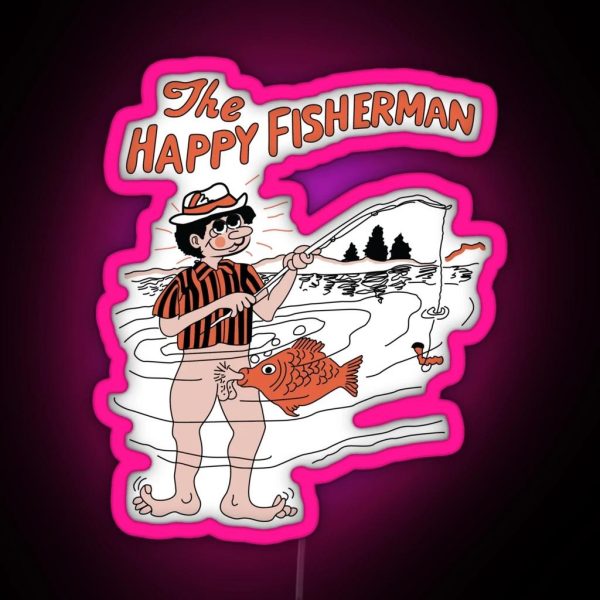 The Happy Fisherman RGB Neon Sign
