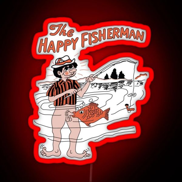 The Happy Fisherman RGB Neon Sign