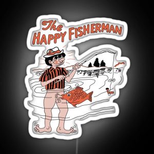 The Happy Fisherman RGB Neon Sign