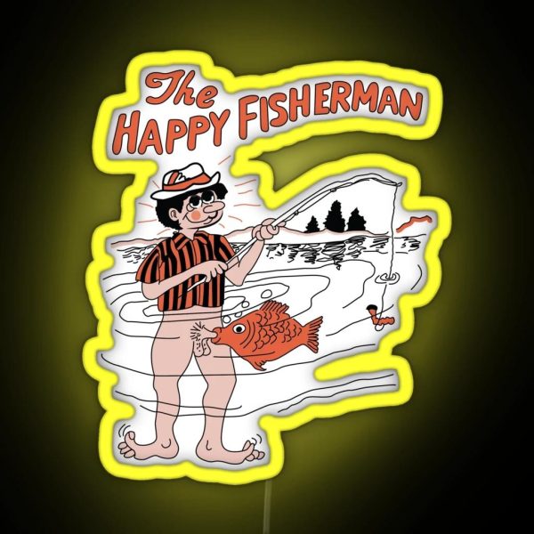 The Happy Fisherman RGB Neon Sign