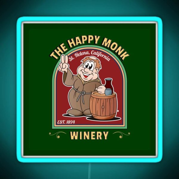 The Happy Monk Winery RGB Neon Sign