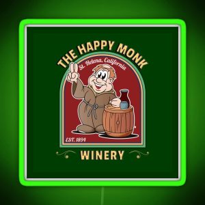 The Happy Monk Winery RGB Neon Sign