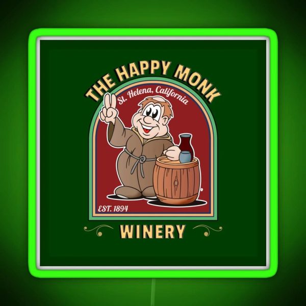 The Happy Monk Winery RGB Neon Sign