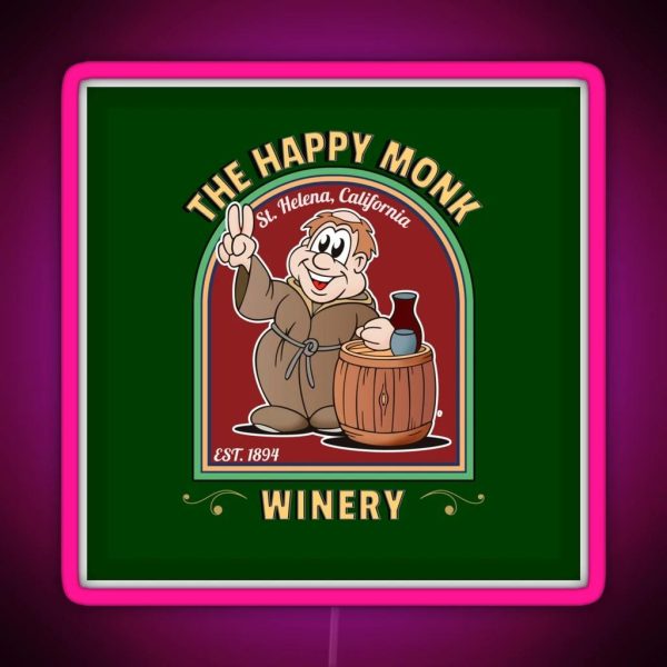 The Happy Monk Winery RGB Neon Sign
