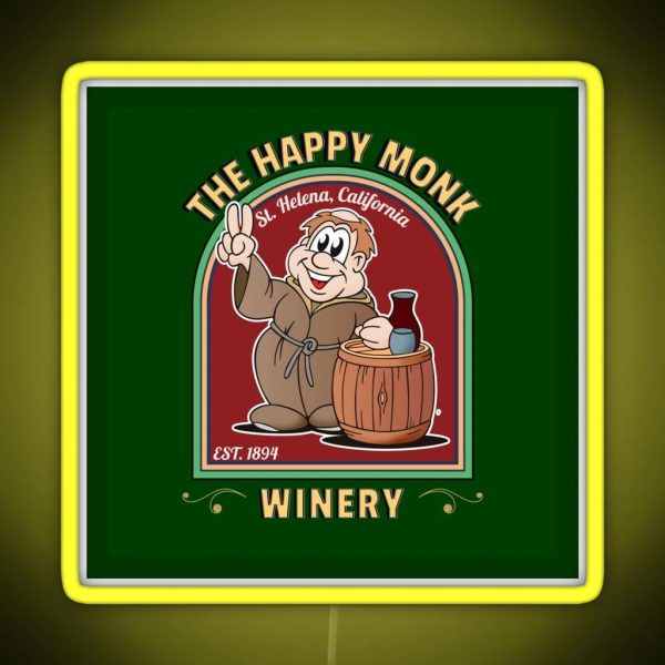 The Happy Monk Winery RGB Neon Sign