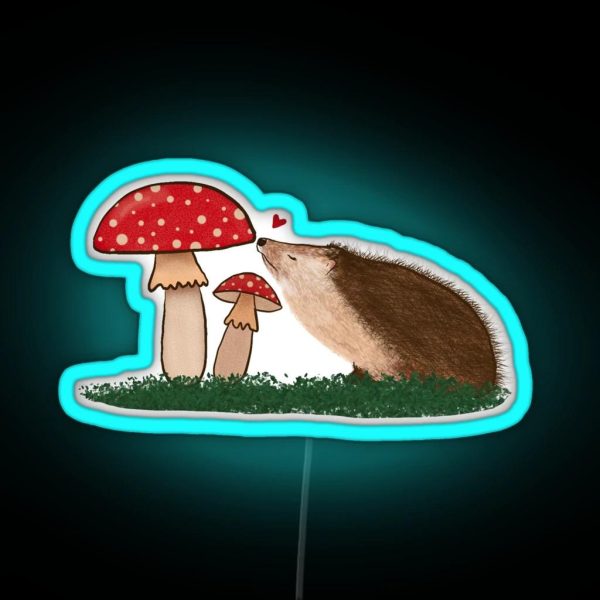 The Hedgehog And The Toadstool RGB Neon Sign