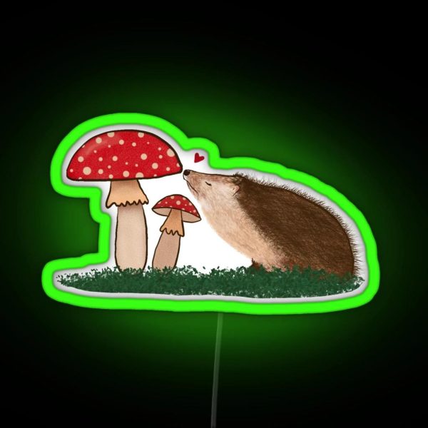 The Hedgehog And The Toadstool RGB Neon Sign