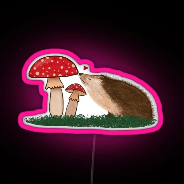 The Hedgehog And The Toadstool RGB Neon Sign