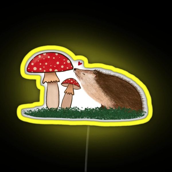 The Hedgehog And The Toadstool RGB Neon Sign