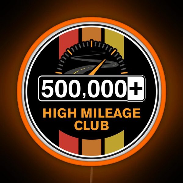 The High Mileage Club 500 000 Miles Gauge C Version RGB Neon Sign