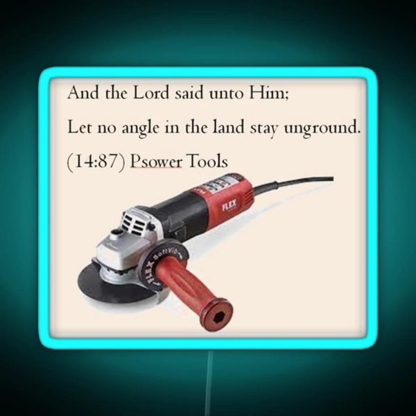 The Holy Church Of The Angle Grinder RGB Neon Sign