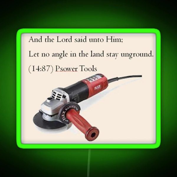 The Holy Church Of The Angle Grinder RGB Neon Sign