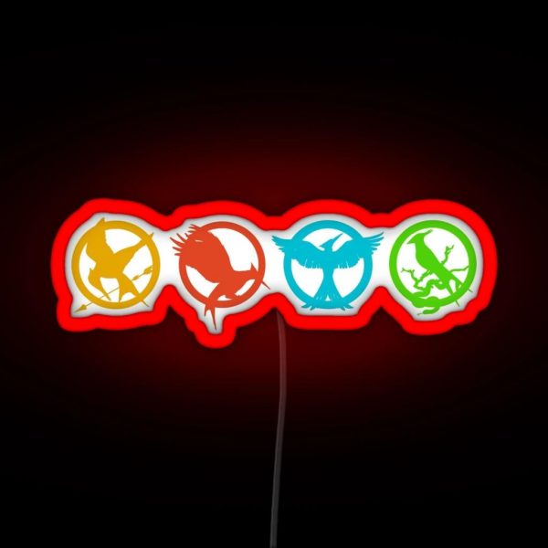 The Hunger Games Mockingjay Logos RGB Neon Sign