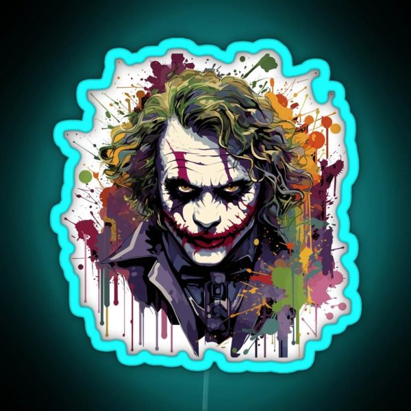 The Iconic Heath Ledger Joker Unleash Chaos With This Exclusive Design 5 RGB Neon Sign