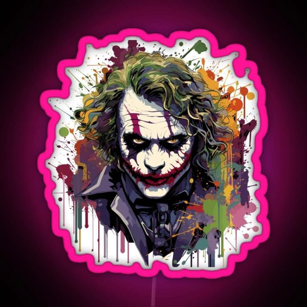 The Iconic Heath Ledger Joker Unleash Chaos With This Exclusive Design 5 RGB Neon Sign