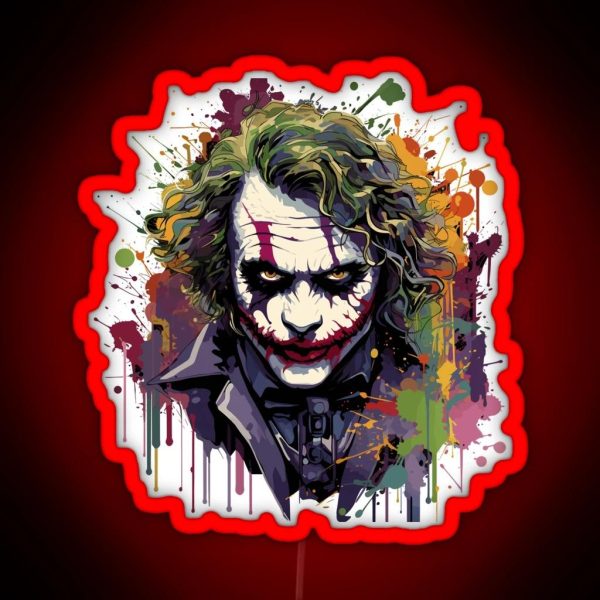 The Iconic Heath Ledger Joker Unleash Chaos With This Exclusive Design 5 RGB Neon Sign