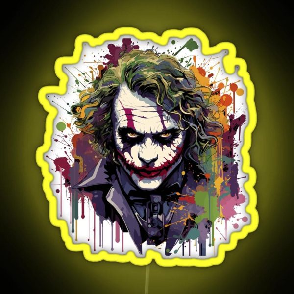 The Iconic Heath Ledger Joker Unleash Chaos With This Exclusive Design 5 RGB Neon Sign