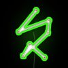 Neon sign reading 'The Invisible Life of Addie LaRue Star Sign' in RGB colors.