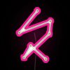 Neon pink sign reading 'The Invisible Life of Addie LaRue Star Sign'