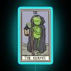 Kermit the Frog Tarot Sign with Neon Lights.
