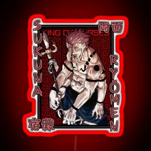 THE KING CURSES SAKUNA JJK RGB Neon Sign