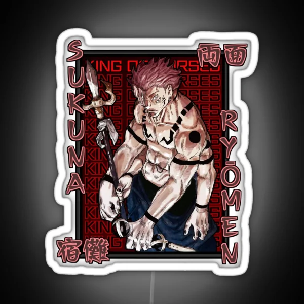 THE KING CURSES SAKUNA JJK RGB Neon Sign