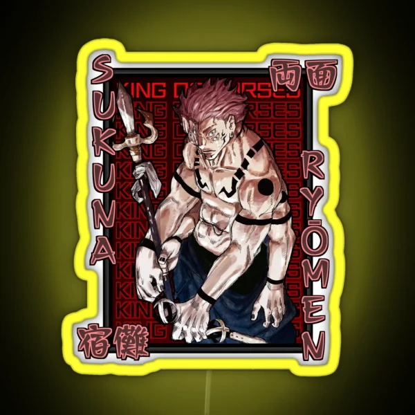 THE KING CURSES SAKUNA JJK RGB Neon Sign