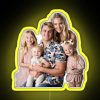 The Labrant family's classic LED neon sign with vibrant yellow color.