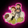 The Last of Us 2023 series RGB neon sign featuring a pink hue, from the popular video game adaptation.
