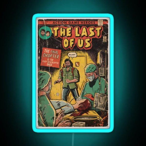 The Last Of Us Ending Comic Cover Fan Art RGB Neon Sign