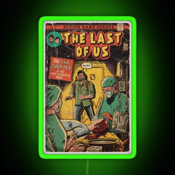The Last Of Us Ending Comic Cover Fan Art RGB Neon Sign