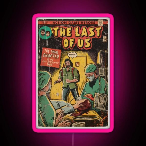 The Last Of Us Ending Comic Cover Fan Art RGB Neon Sign