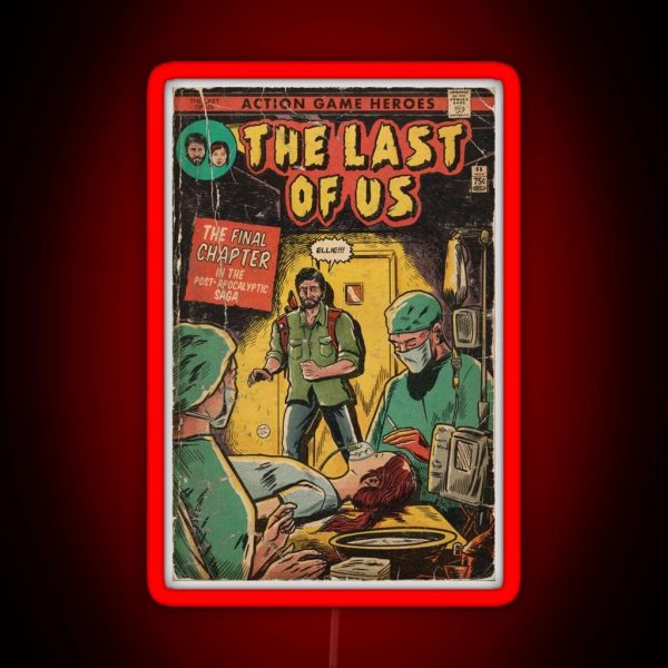 The Last Of Us Ending Comic Cover Fan Art RGB Neon Sign