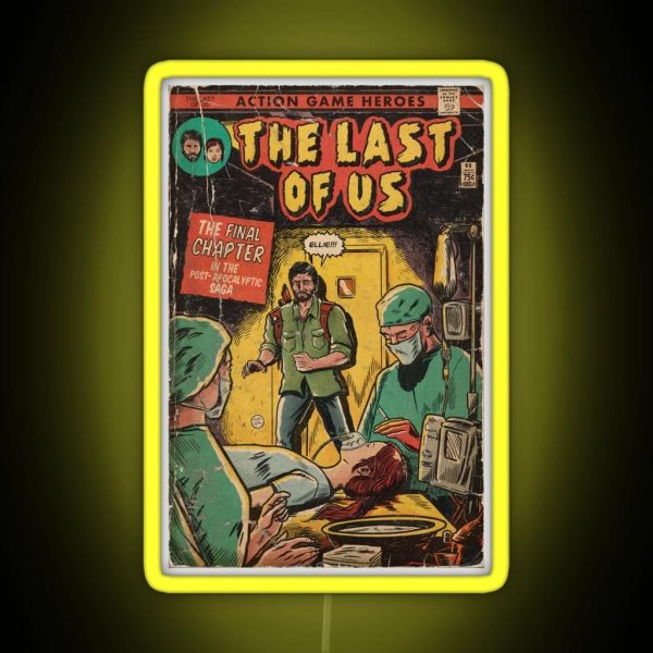 The Last Of Us Ending Comic Cover Fan Art RGB Neon Sign
