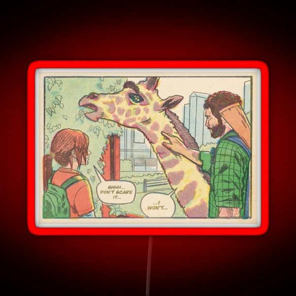 The Last Of Us Giraffe Scene Comic Panel RGB Neon Sign
