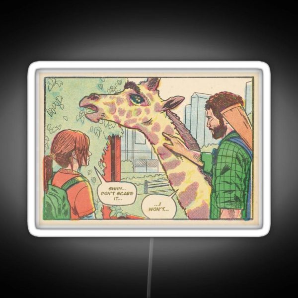 The Last Of Us Giraffe Scene Comic Panel RGB Neon Sign