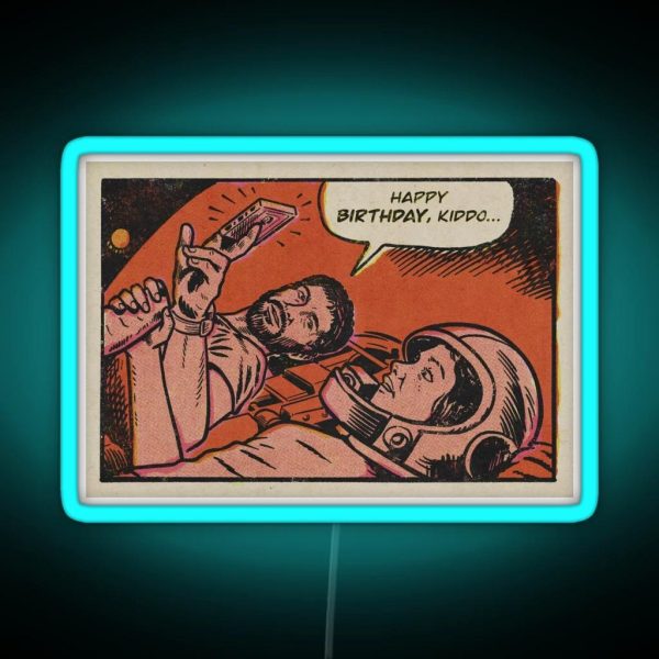 The Last Of Us Happy Birthday Comic Panel RGB Neon Sign