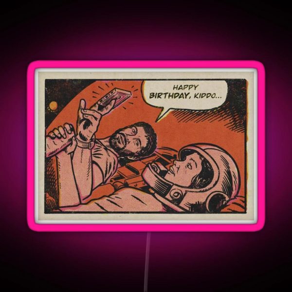 The Last Of Us Happy Birthday Comic Panel RGB Neon Sign
