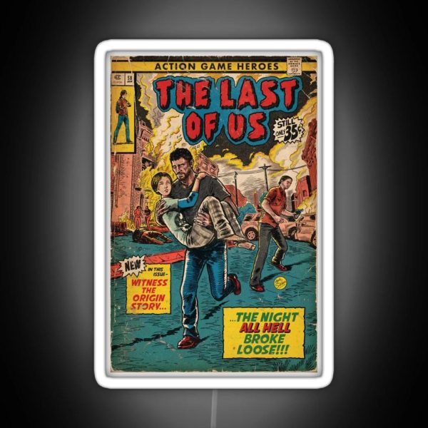 The Last Of Us Intro Comic Cover Fan Art RGB Neon Sign