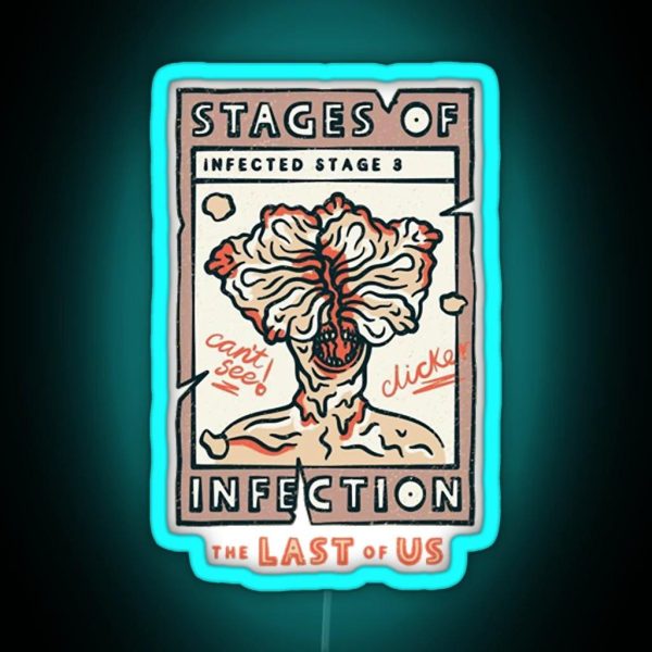 The Last Of Us Stages Of Infection Clicker RGB Neon Sign