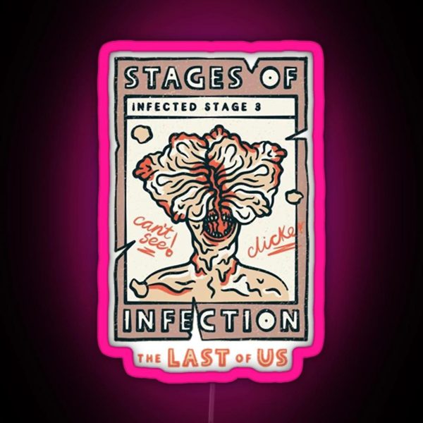 The Last Of Us Stages Of Infection Clicker RGB Neon Sign