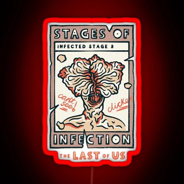 The Last Of Us Stages Of Infection Clicker RGB Neon Sign