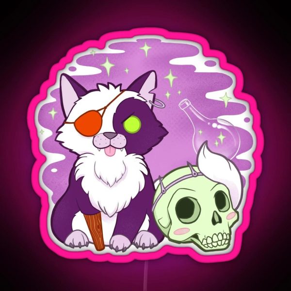 The Last Unicorn Pirate Cat RGB Neon Sign