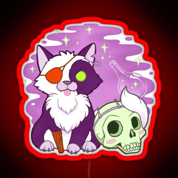 The Last Unicorn Pirate Cat RGB Neon Sign