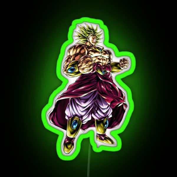 THE LEGENDARY SUPERSAYAN BROLY NO EFFECTS RGB Neon Sign
