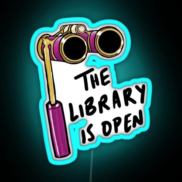 The Library Is Open RGB Neon Sign