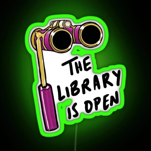 The Library Is Open RGB Neon Sign